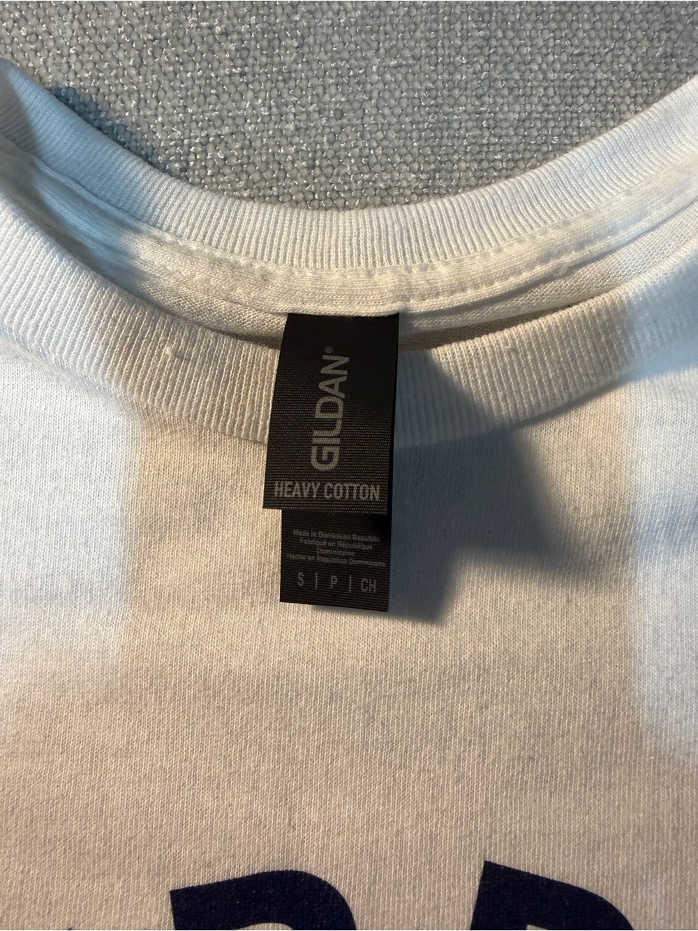 Gildan White Murray State Graphic Tee with Navy Print - Picture 2 of 3